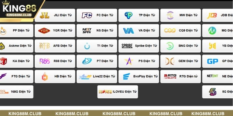 Top các đối tác hợp tác phát triển game tại KING88