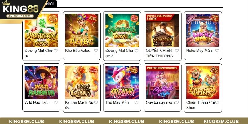 Top game nên trải nghiệm khi đến với nổ hũ KING88